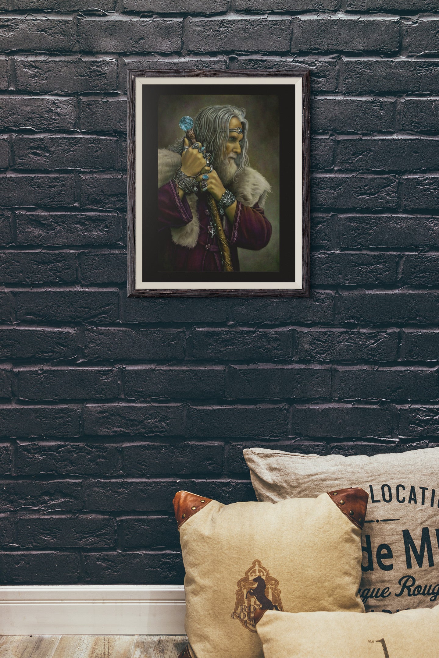 Mockup of print on wall