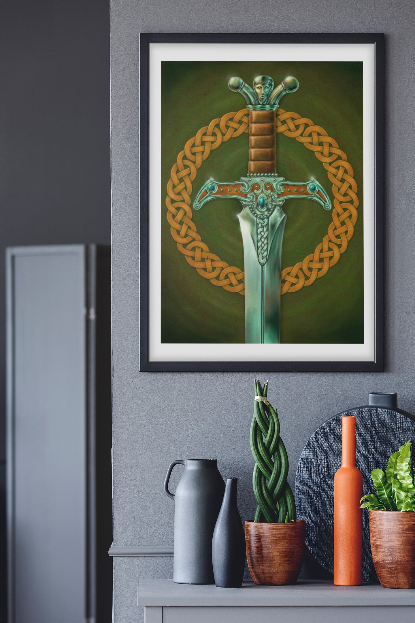 Mockup of print on wall