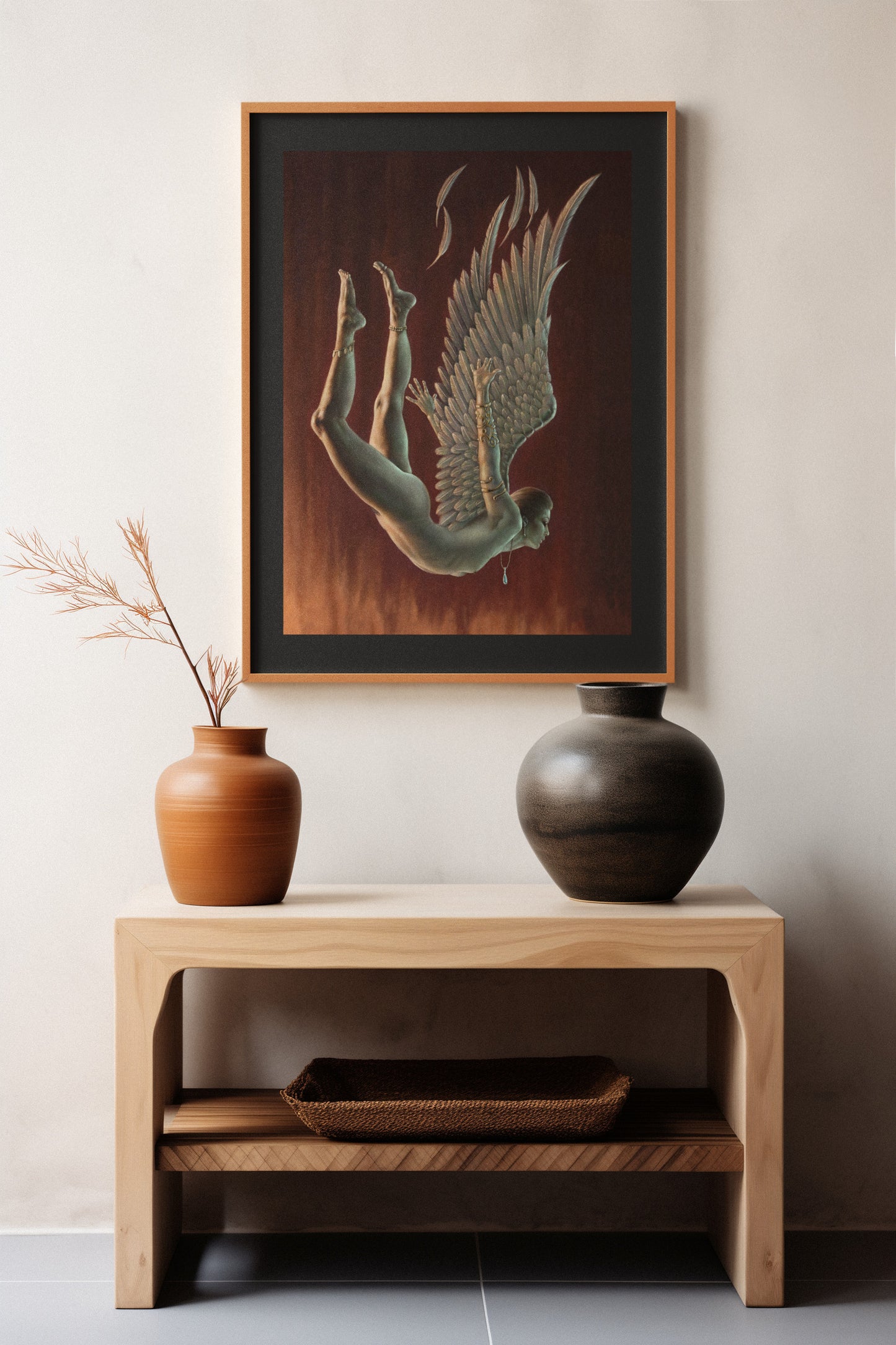 Mockup of print on wall