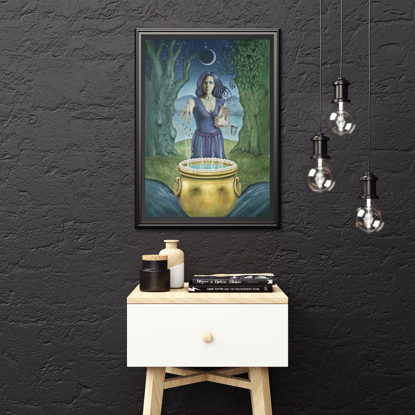 Mockup of print on wall