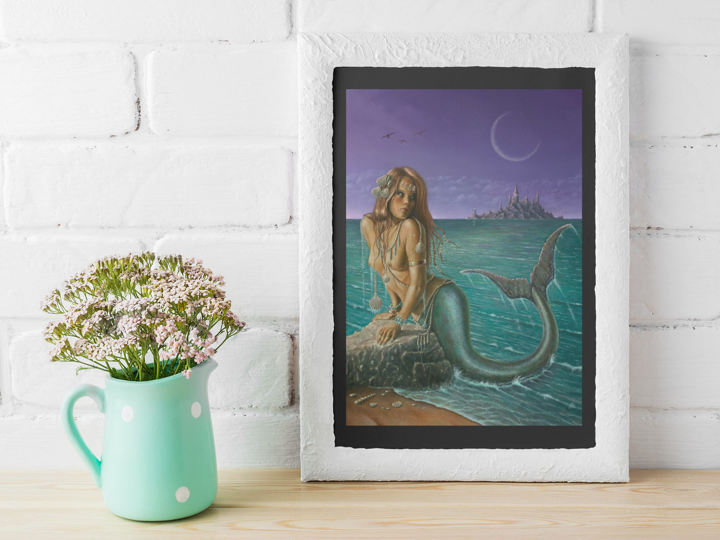 Mockup of print on table