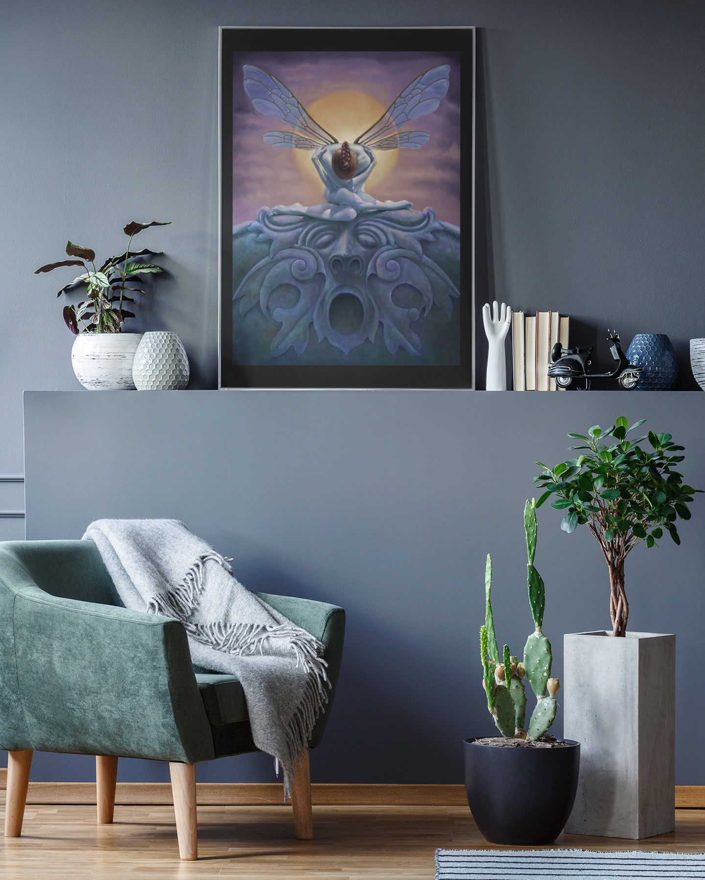 Mockup of print on wall