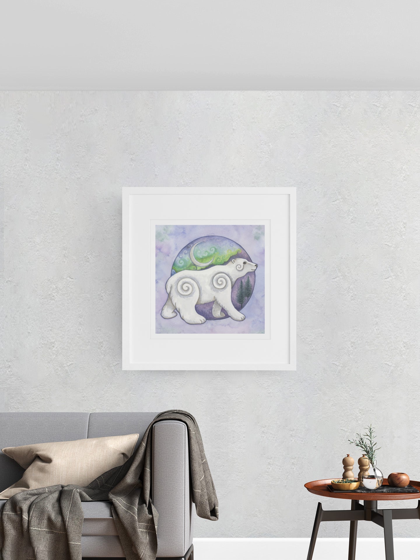 Mockup of print on wall