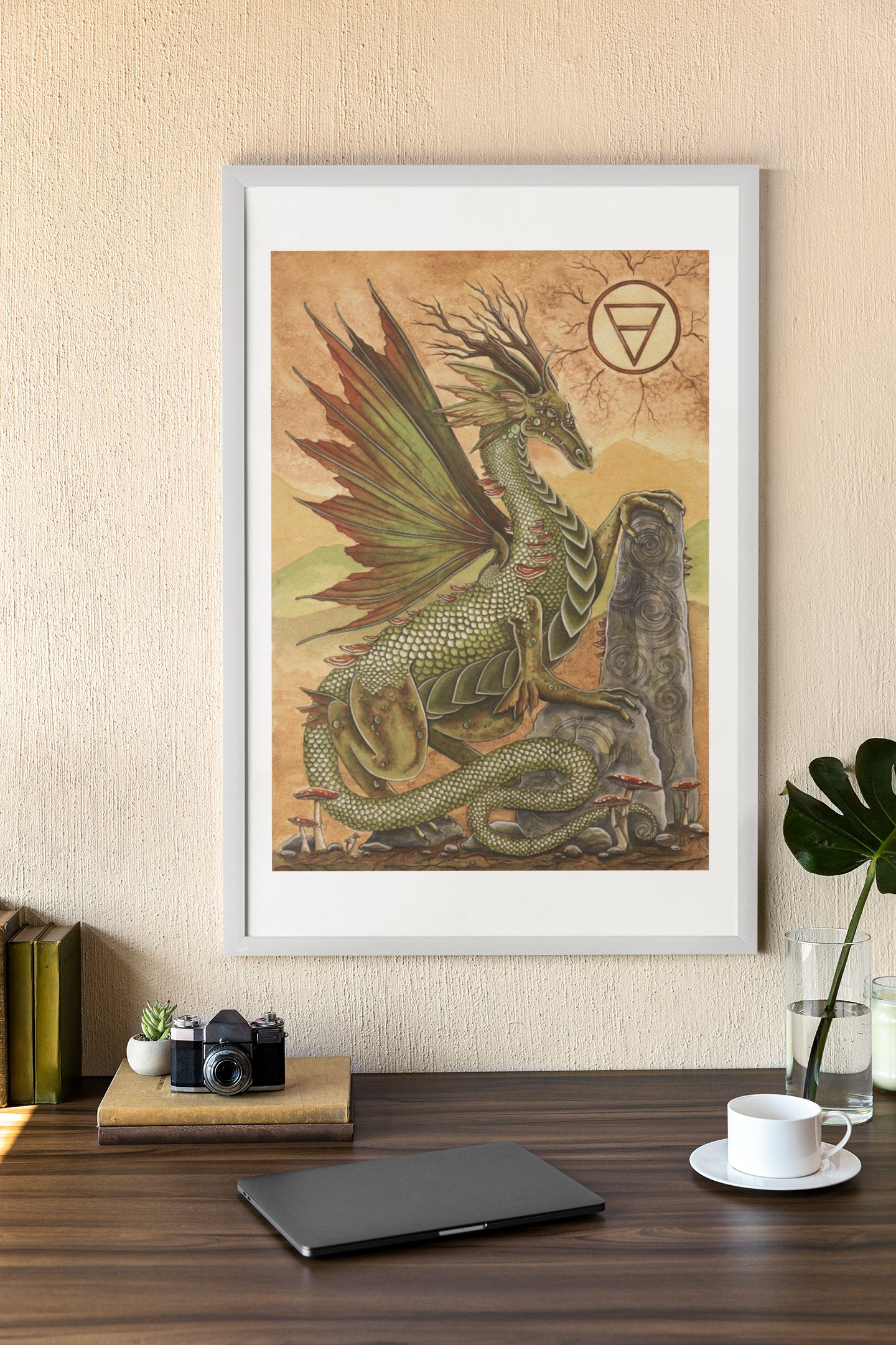 Mockup of print on wall