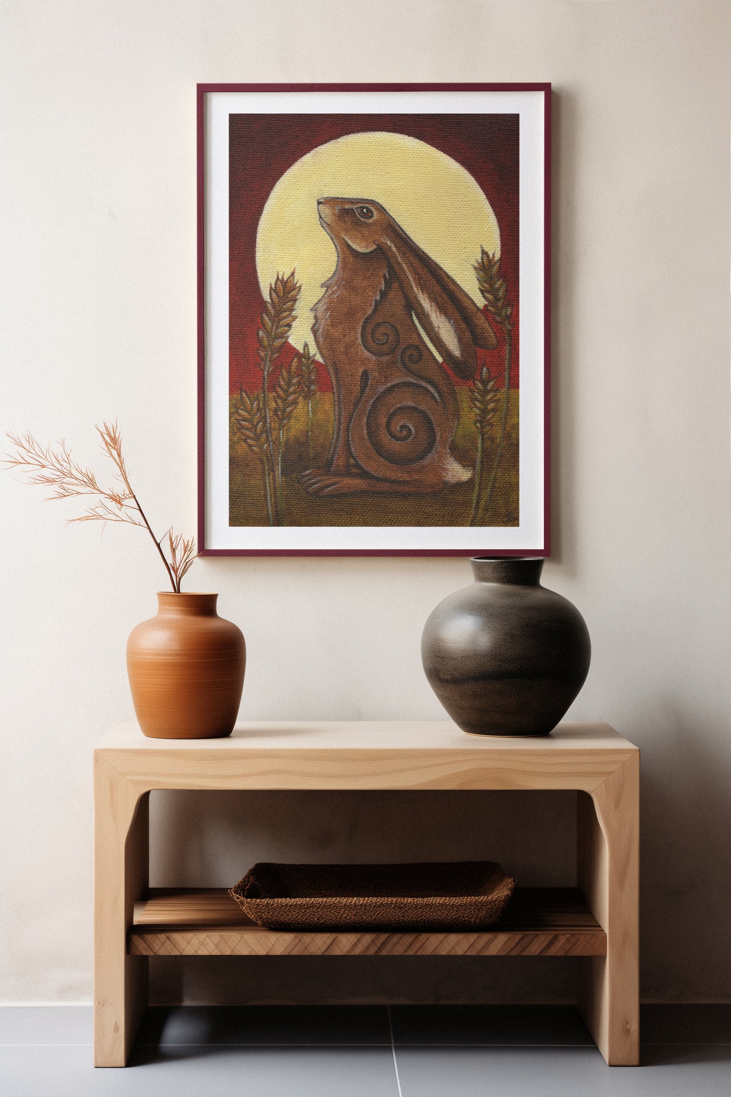 Mockup of print on wall