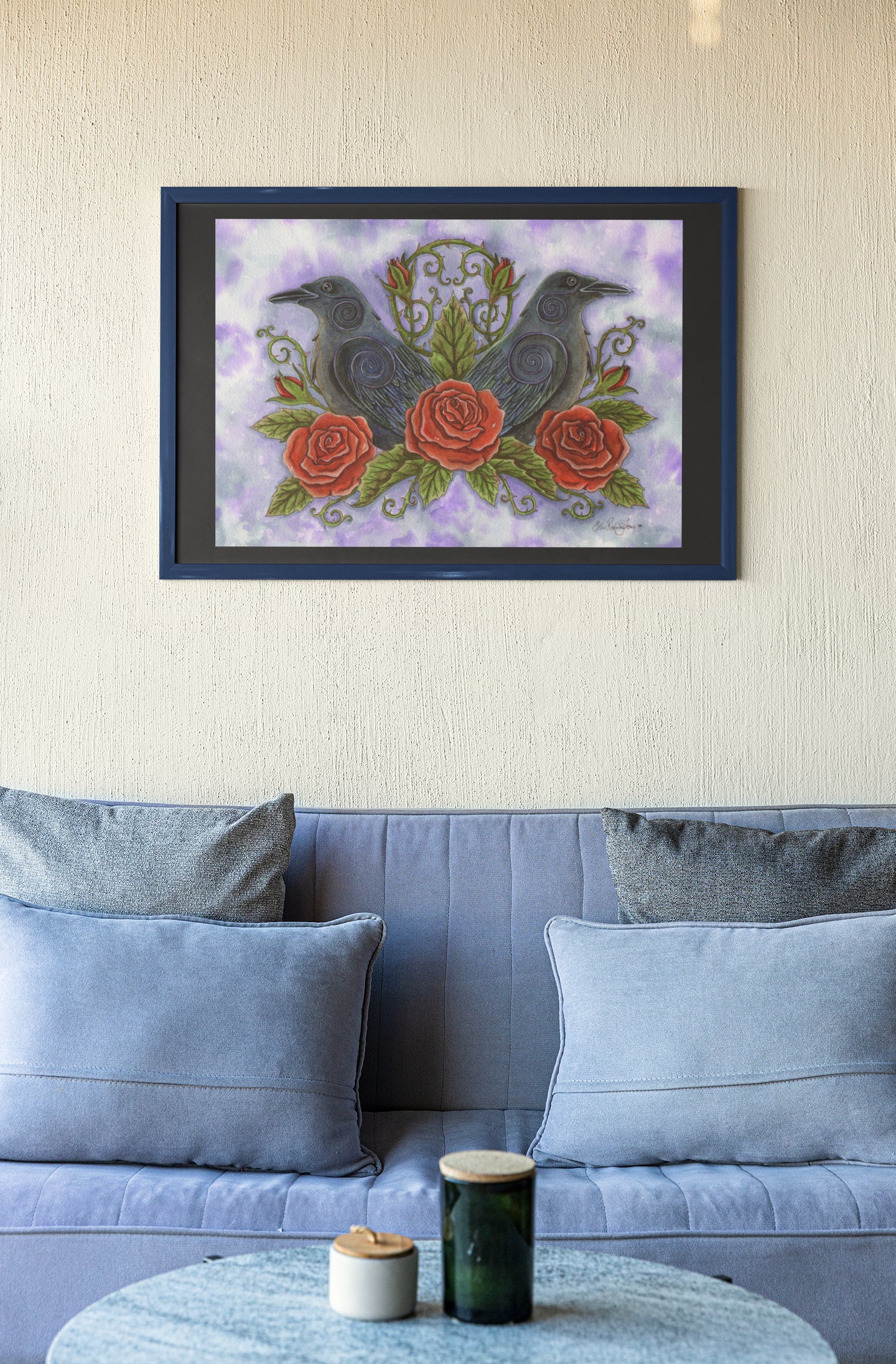 Mockup of print on wall