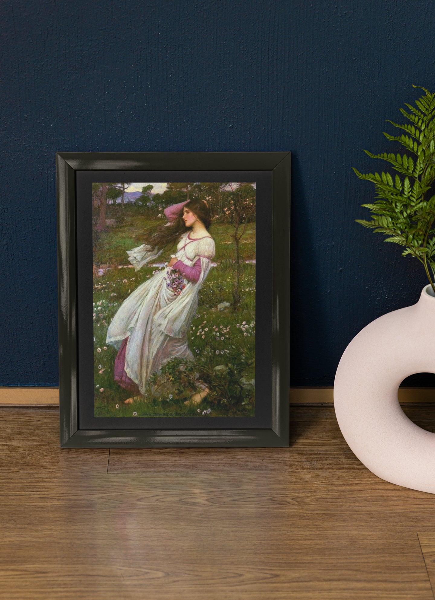 Mockup of poster on table