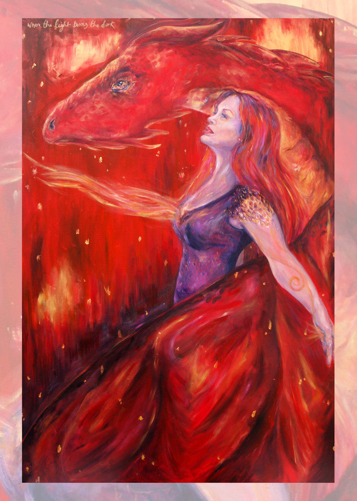 Dragon Greeting Card - Dragon Heart Moondragon Dragon Greeting Card - Dragon Heart Moondragon