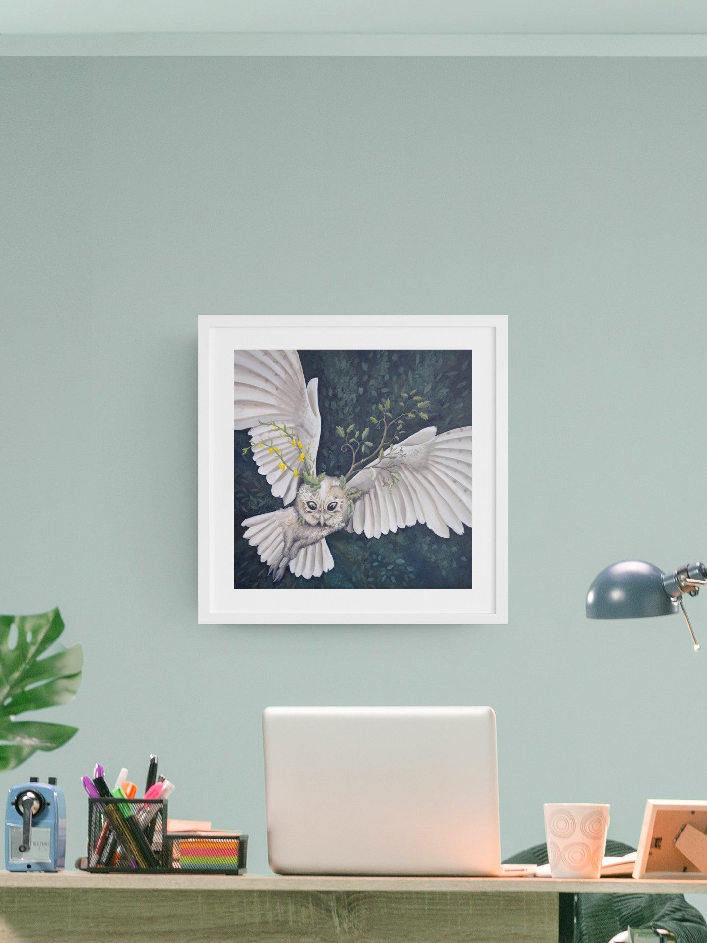 Mockup of print on wall