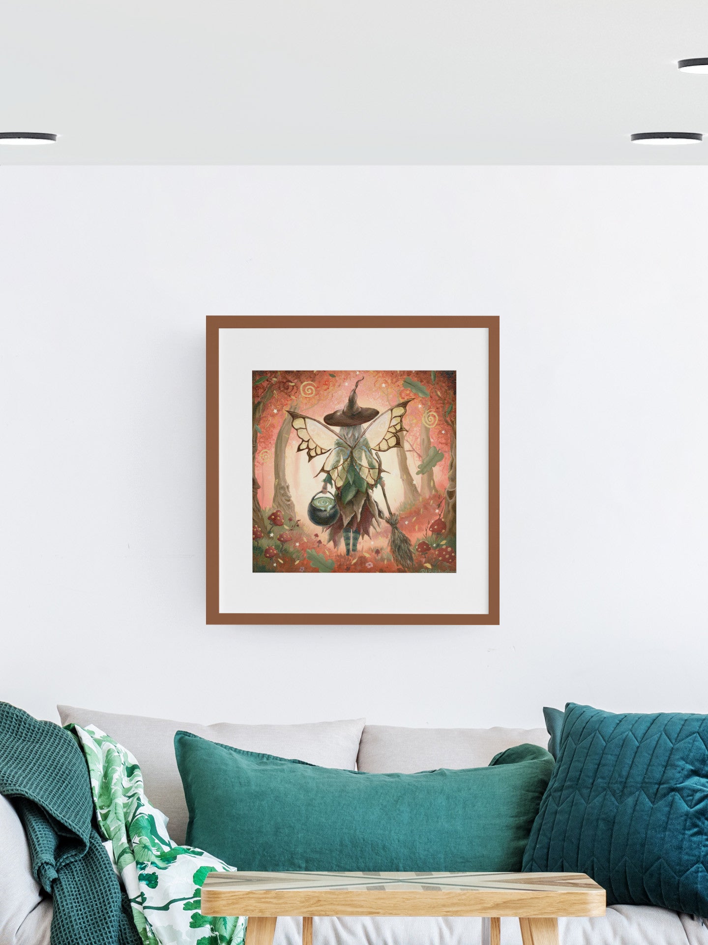 Mockup of print on wall