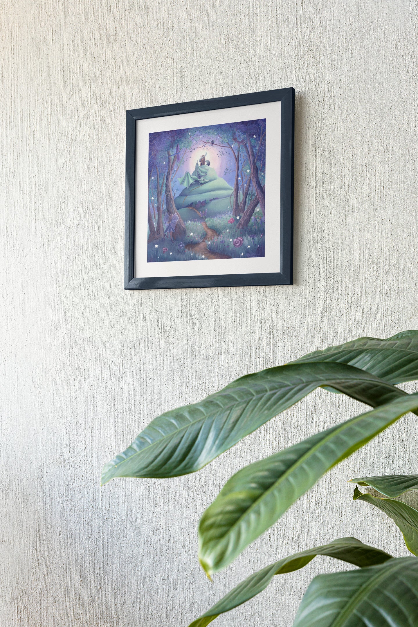 Mockup of print on wall