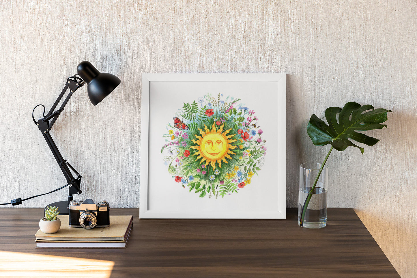 Mockup of print on table