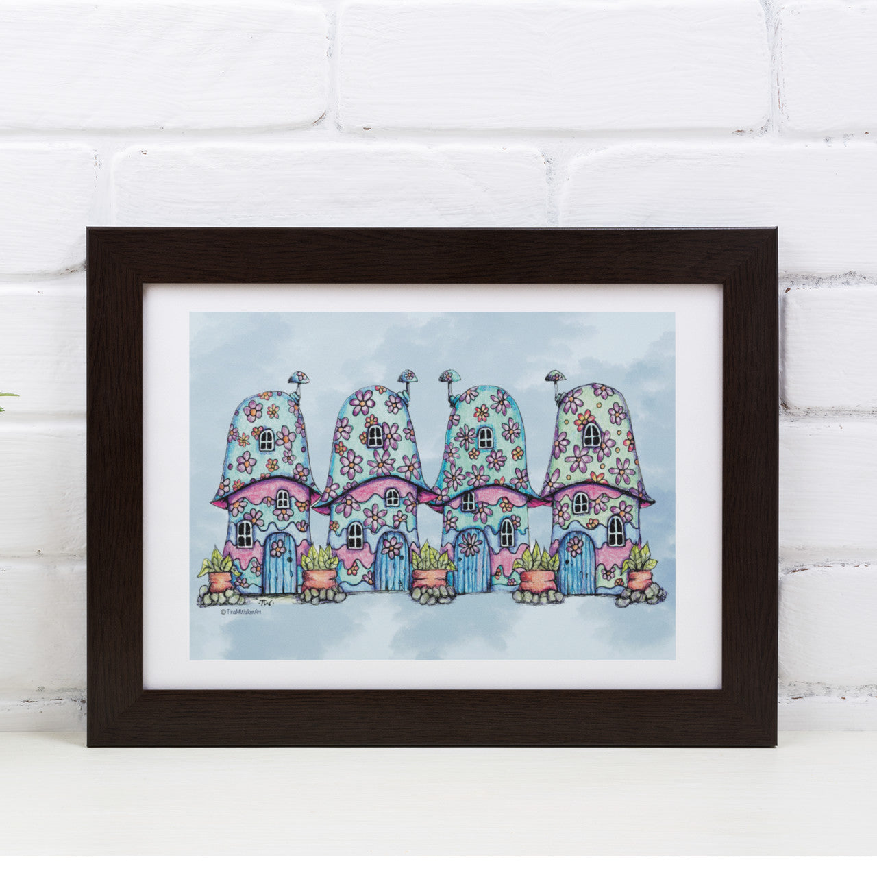 Mockup of print on wall