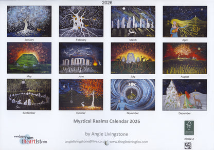 Angie Livingstone's Mystical Realms 2026 Calendar