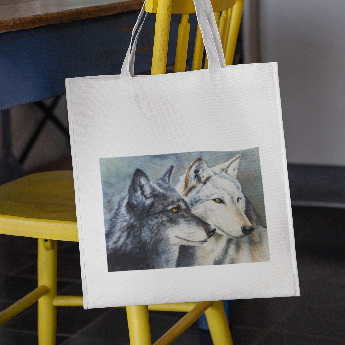 Mockup of bag on chair