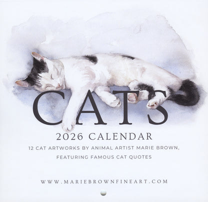 Marie Brown's Cats 2026 Calendar