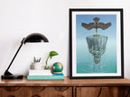 Mockup of print on table