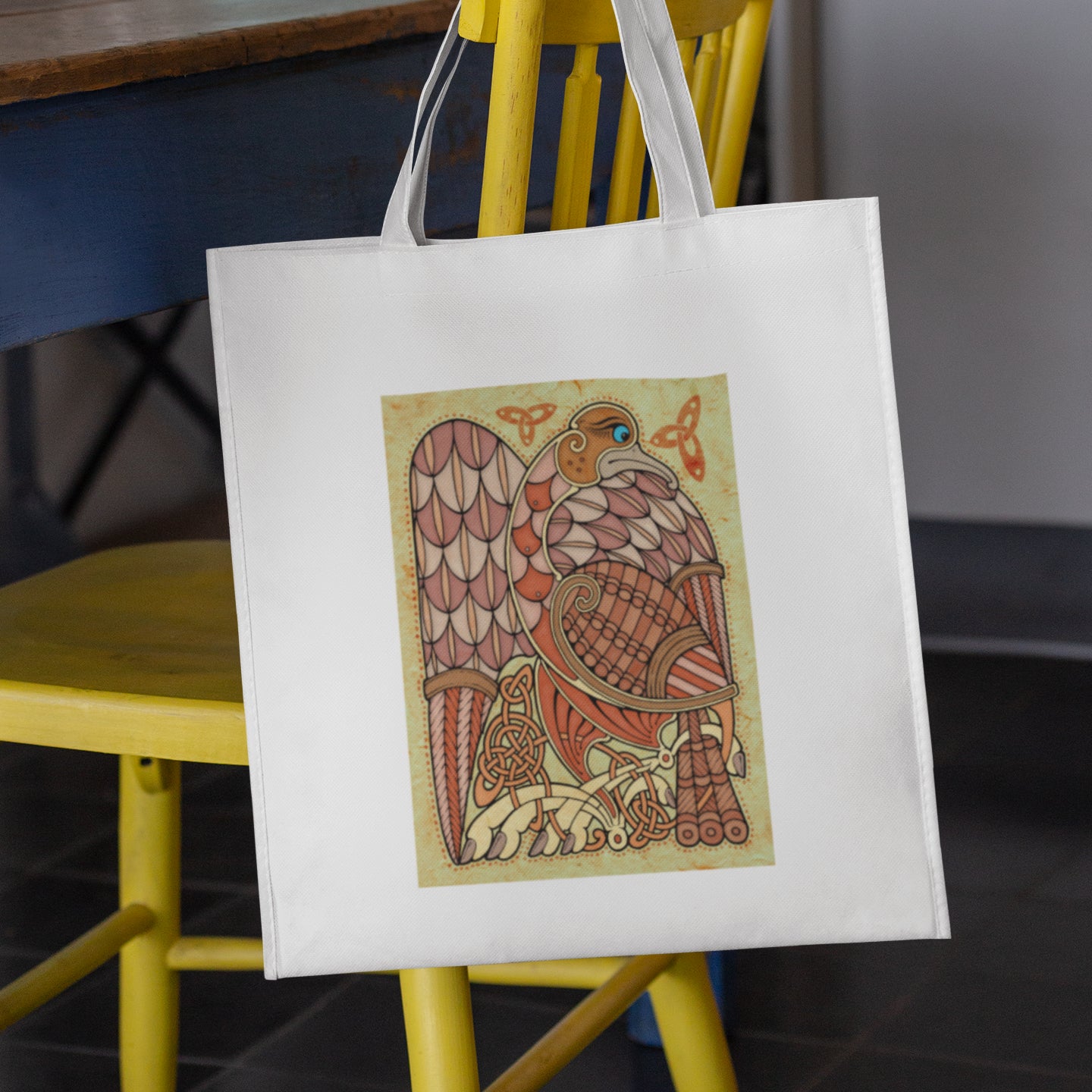 Mockup of bag on chair