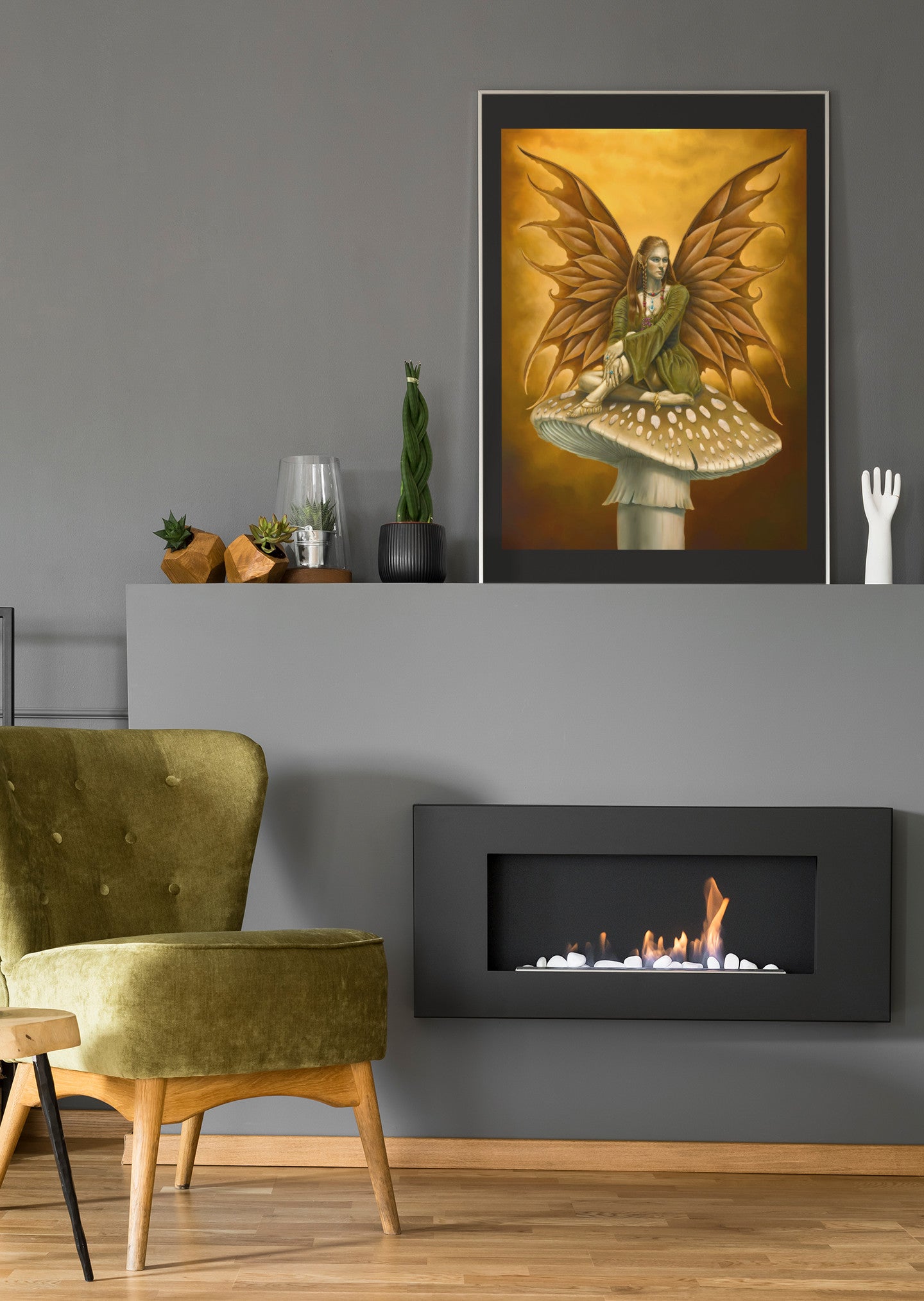Mockup of print on wall