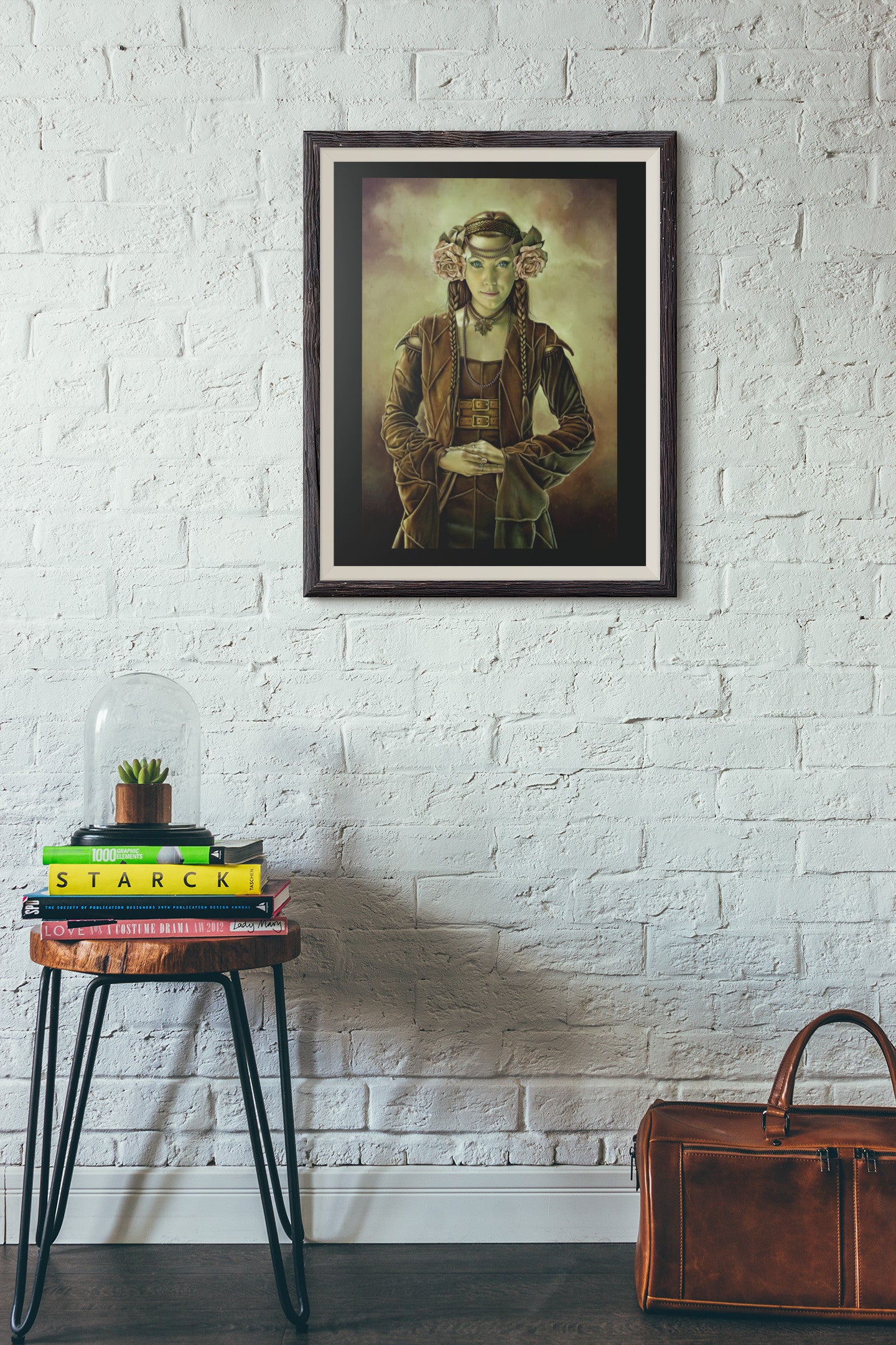 Mockup of print on wall