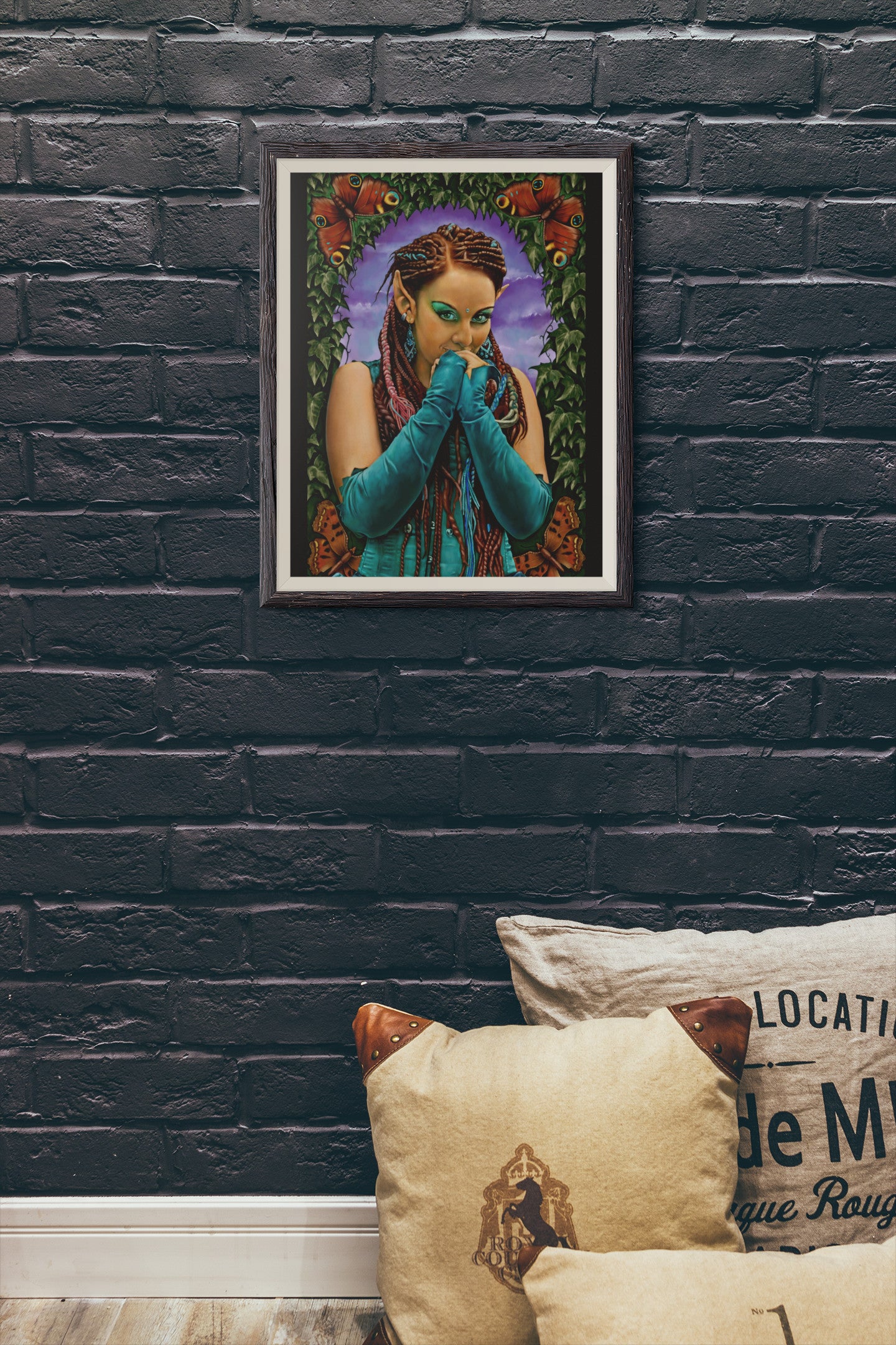 Mockup of print on wall