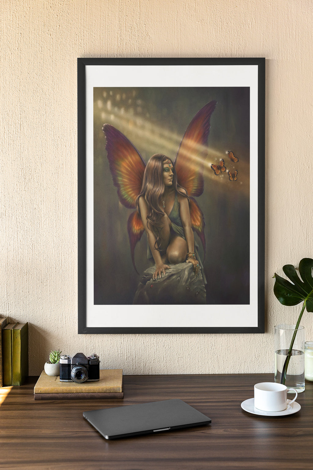 Mockup of print on wall