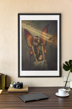 Mockup of print on wall