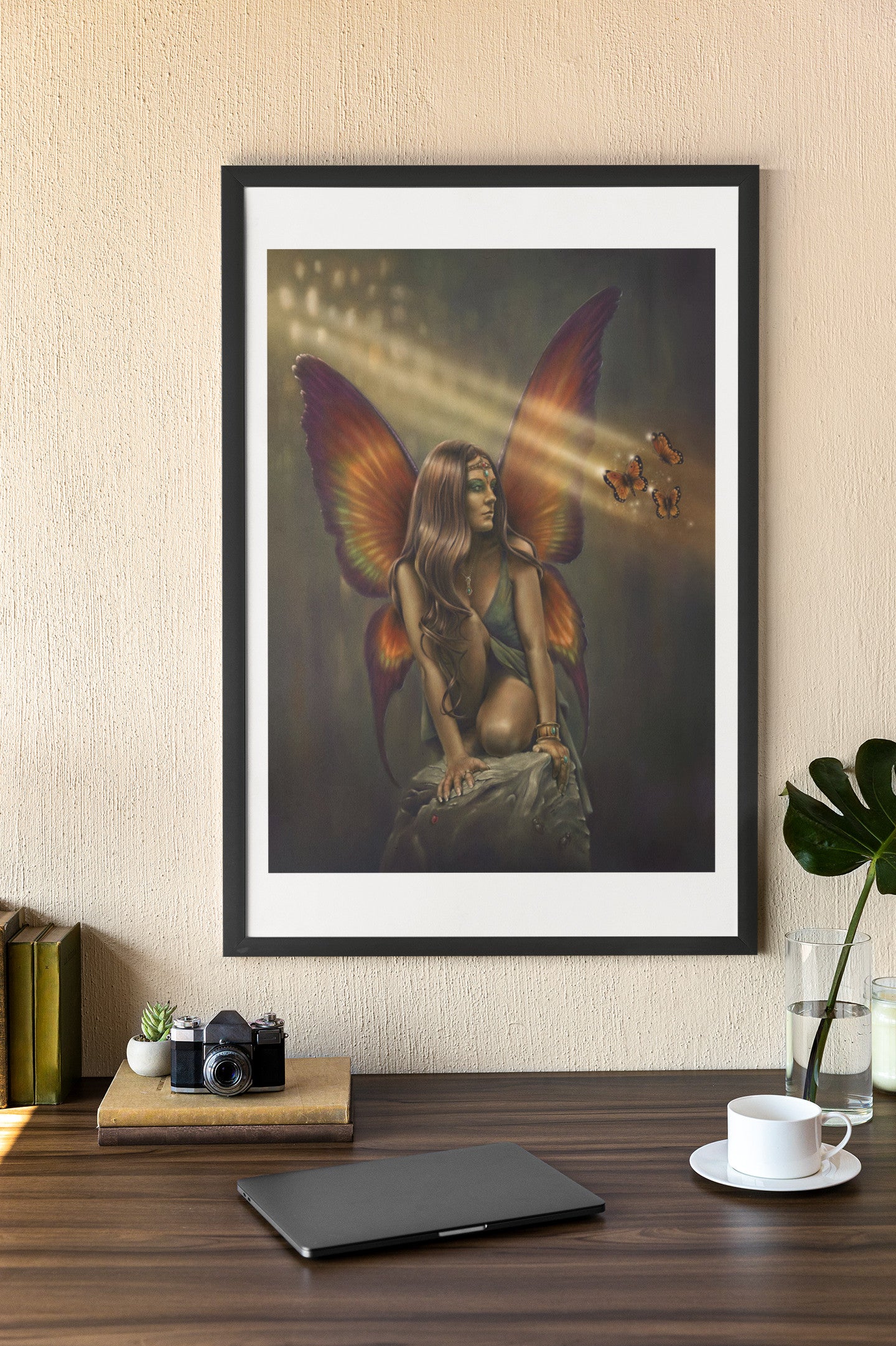 Mockup of print on wall