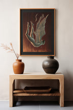 Mockup of print on wall