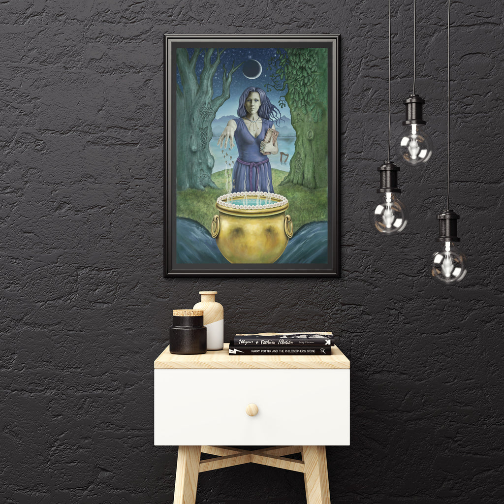 Mockup of print on wall