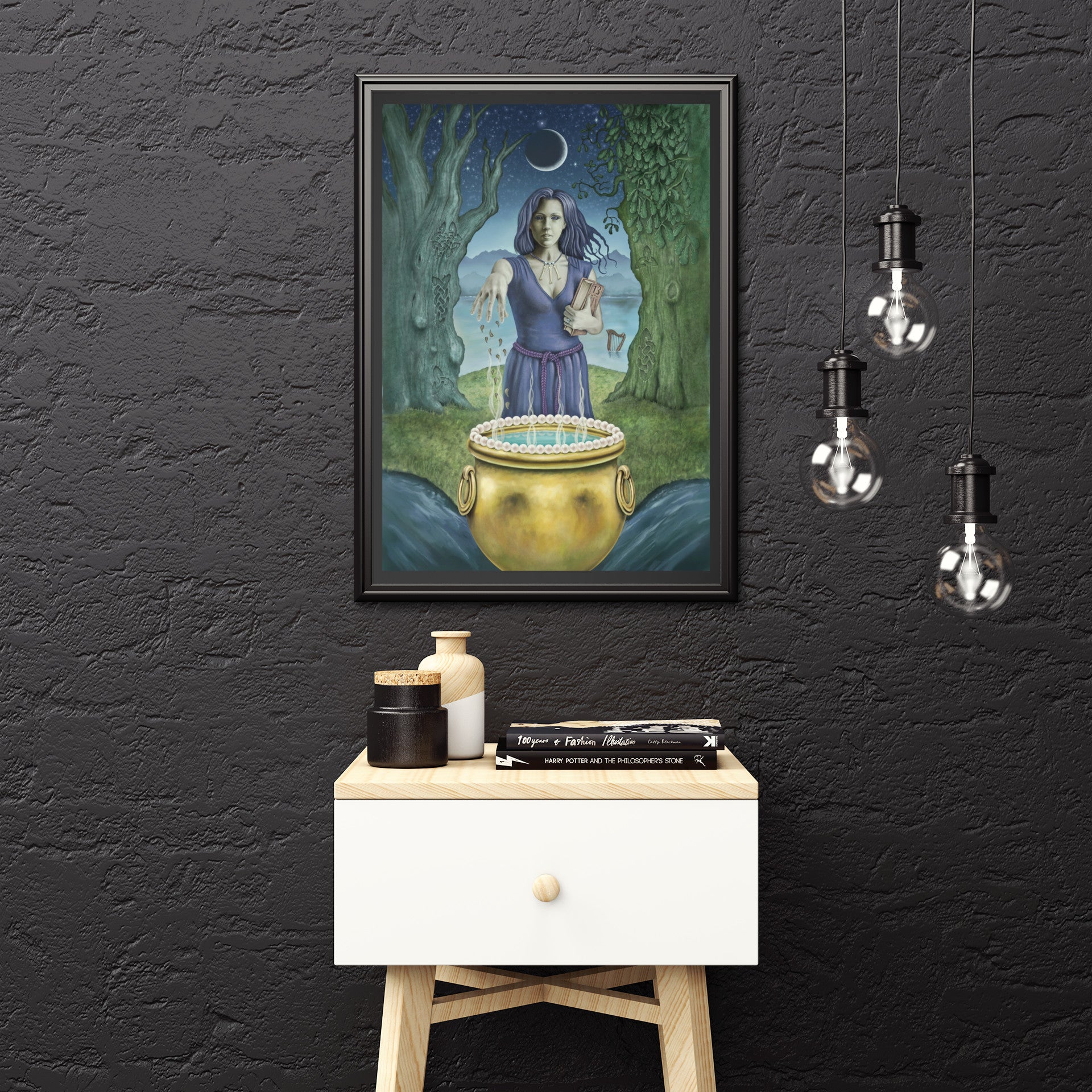 Mockup of print on wall