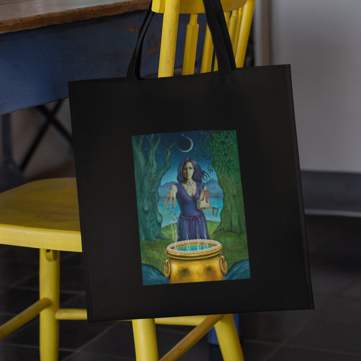 Mockup of bag on chair