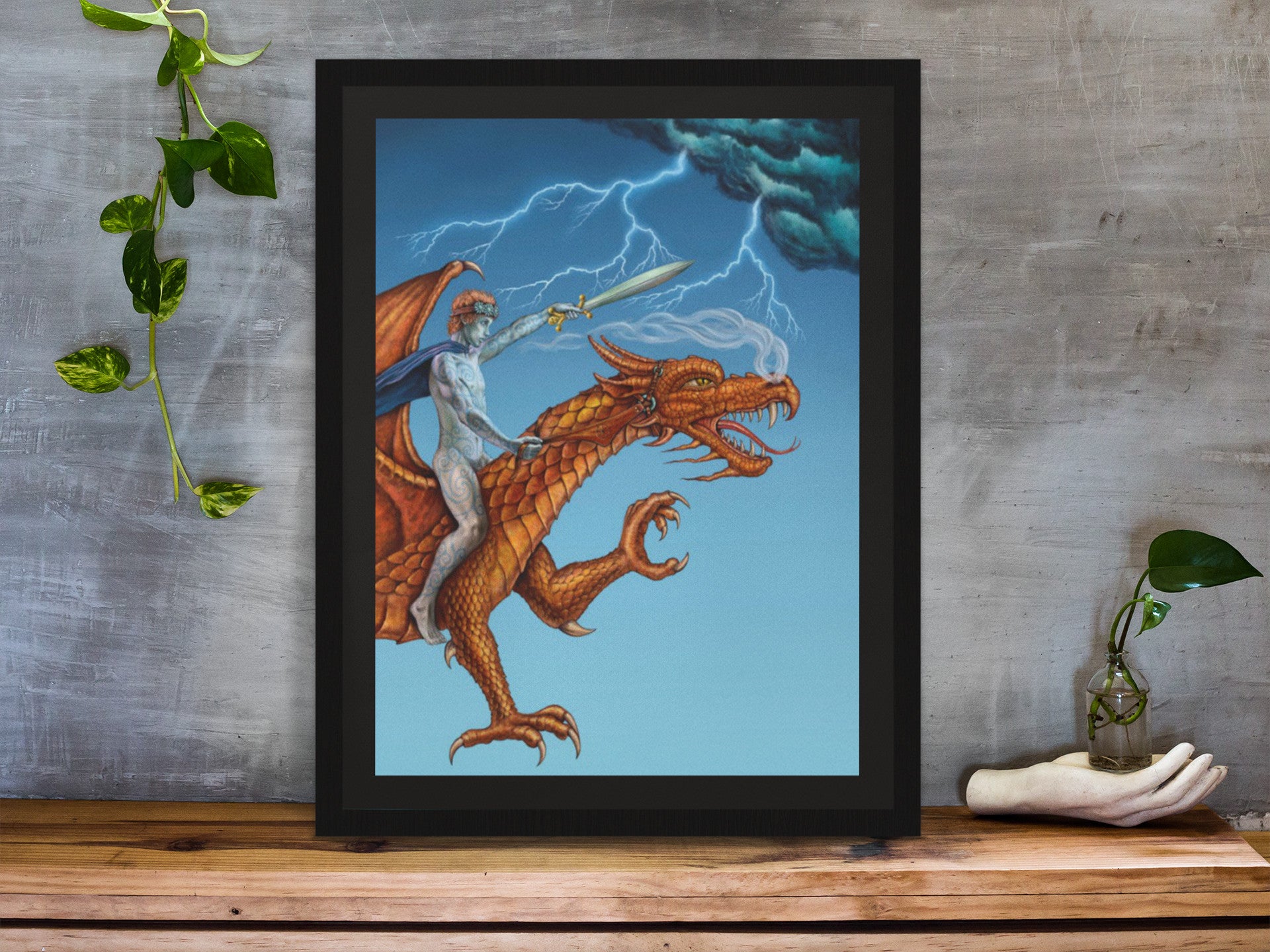 Mockup of print on table
