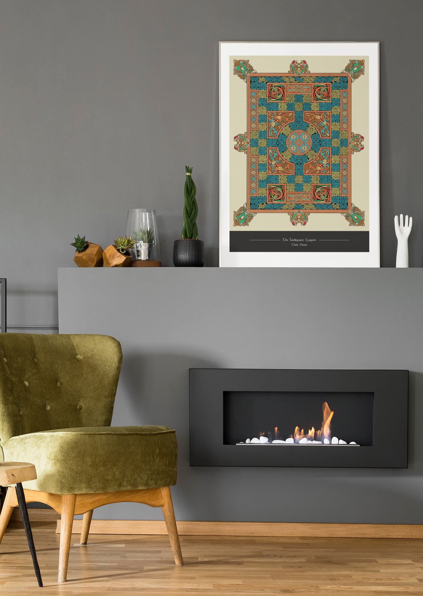 Mockup of print on wall