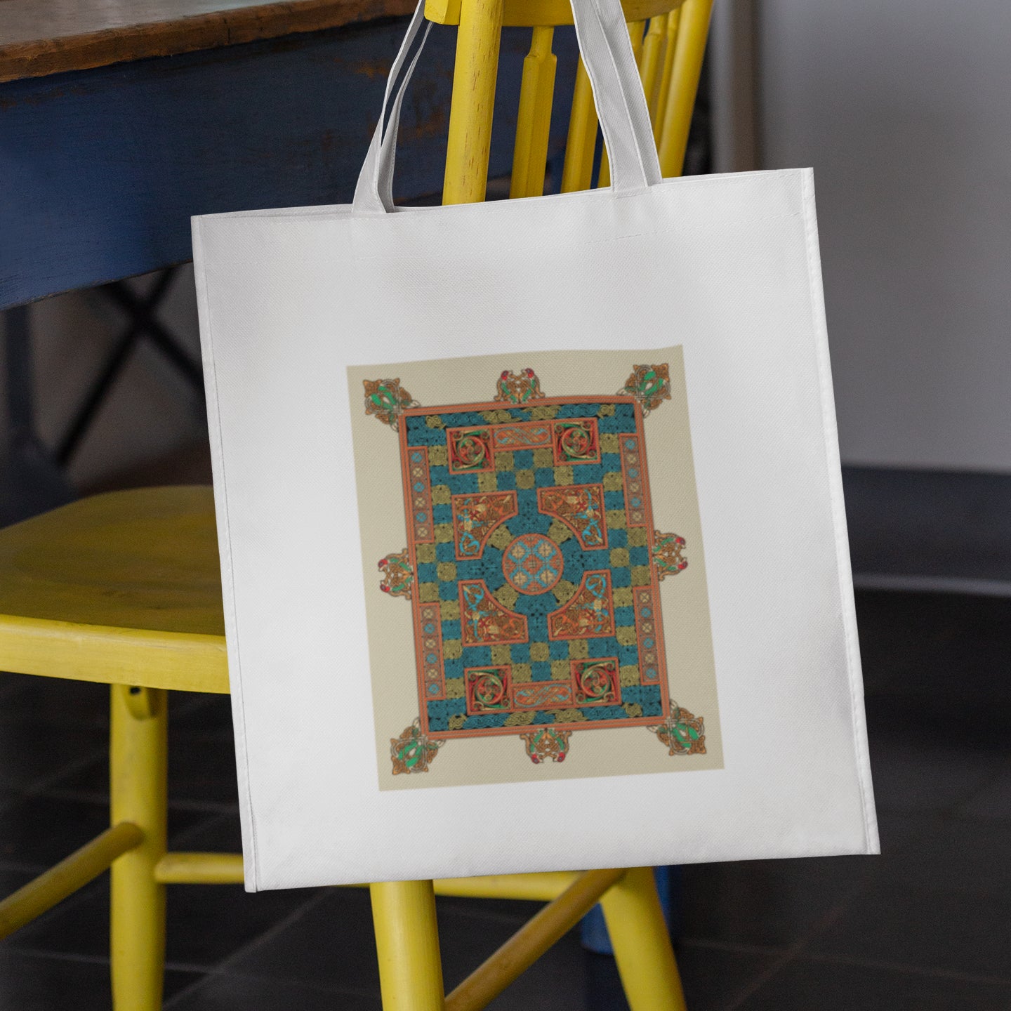 Mockup of bag on chair