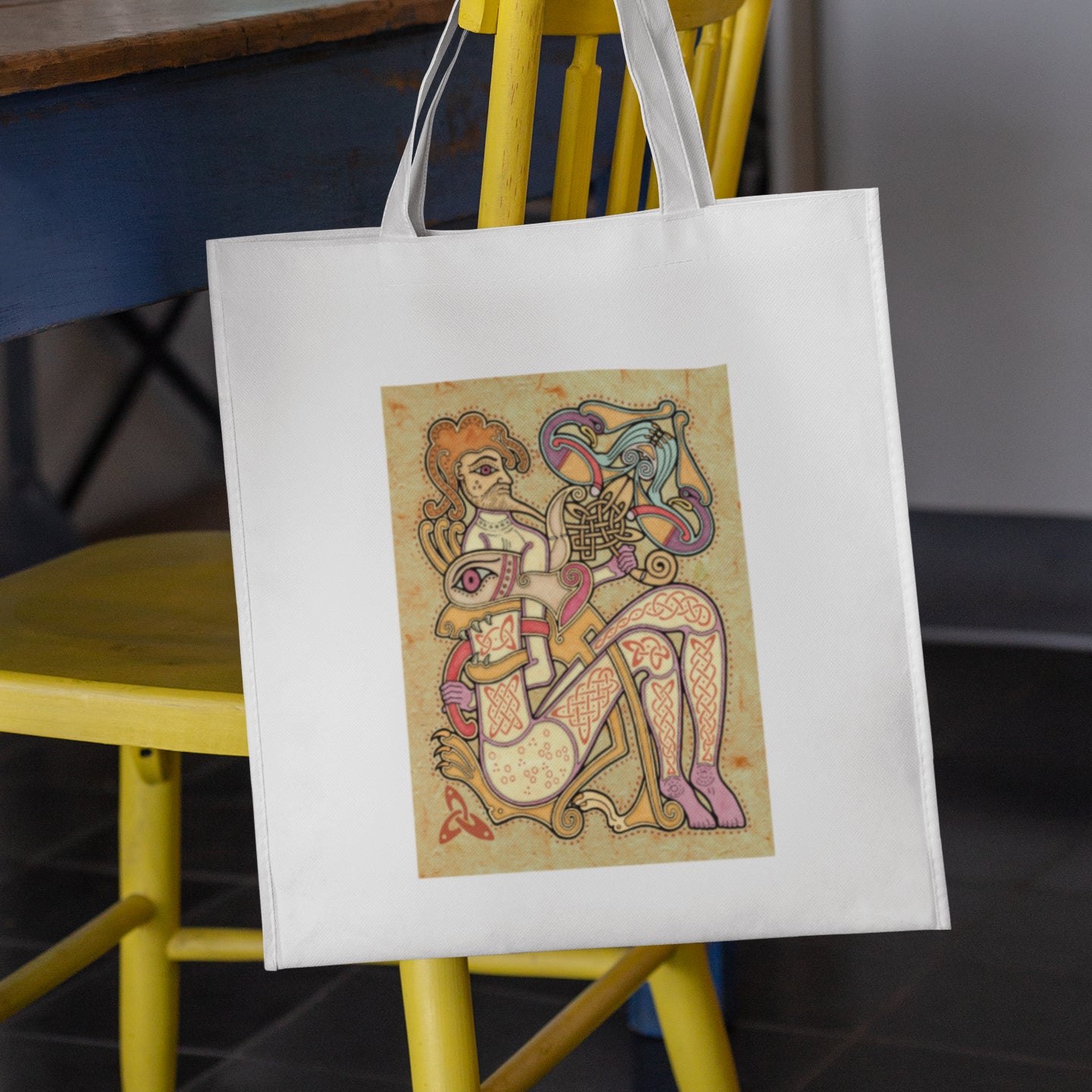 Mockup of bag on chair