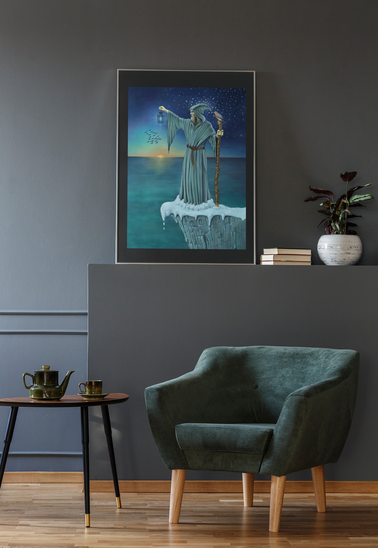 Mockup of print on wall