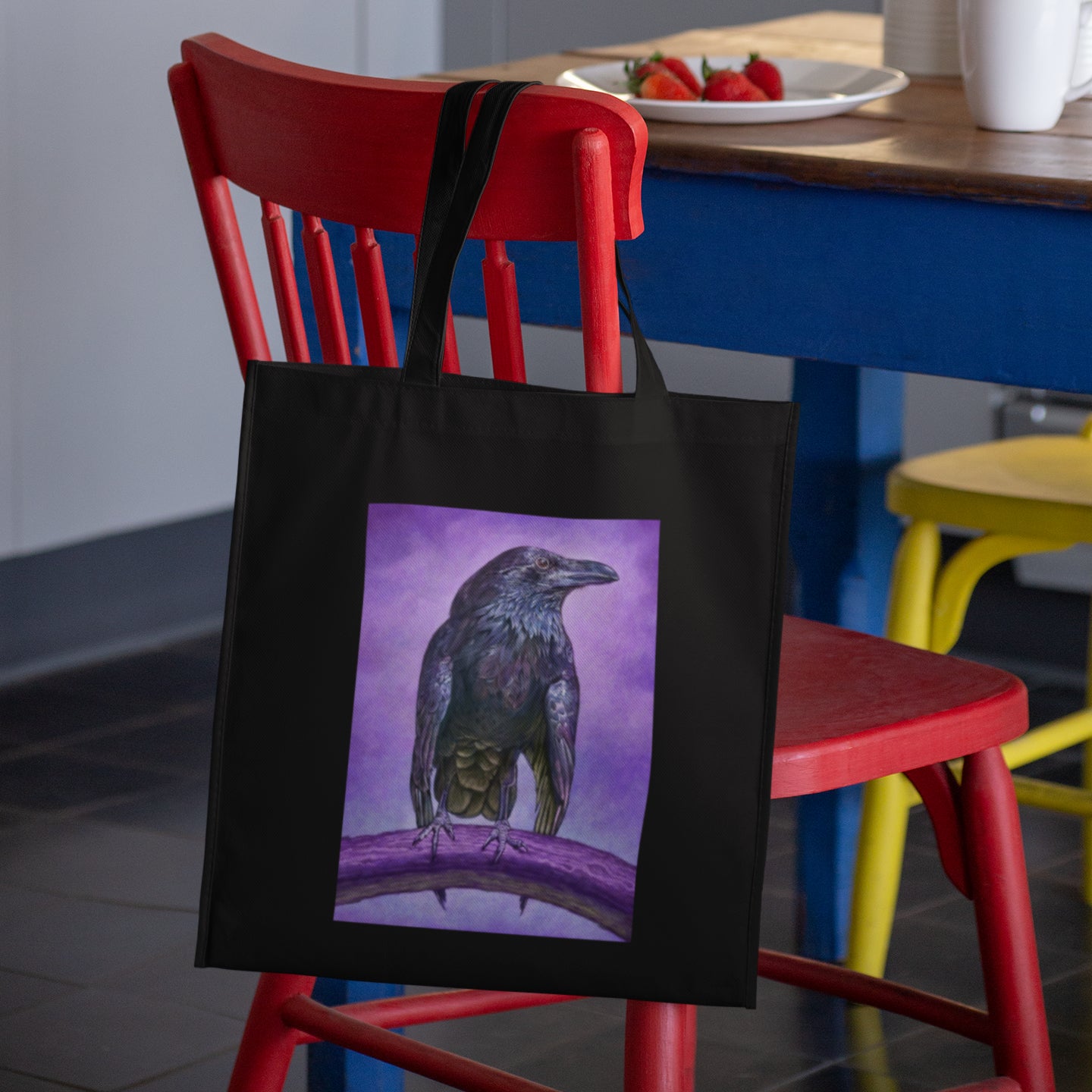 Mockup of bag on chair
