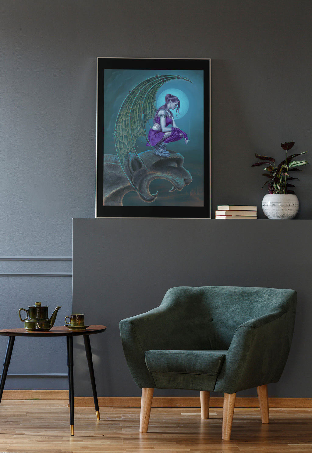 Mockup of print on wall