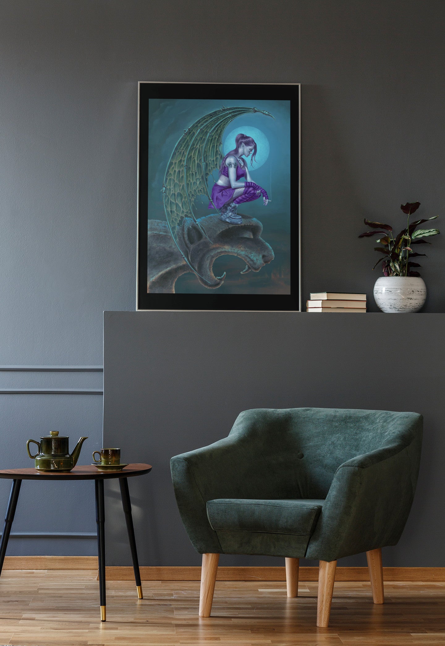 Mockup of print on wall
