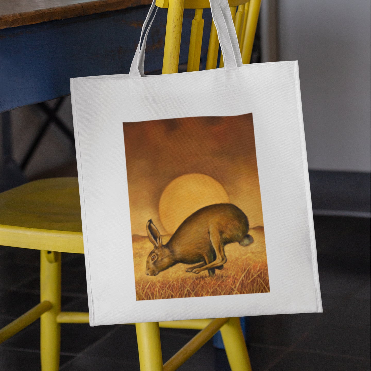 Mockup of bag on chair