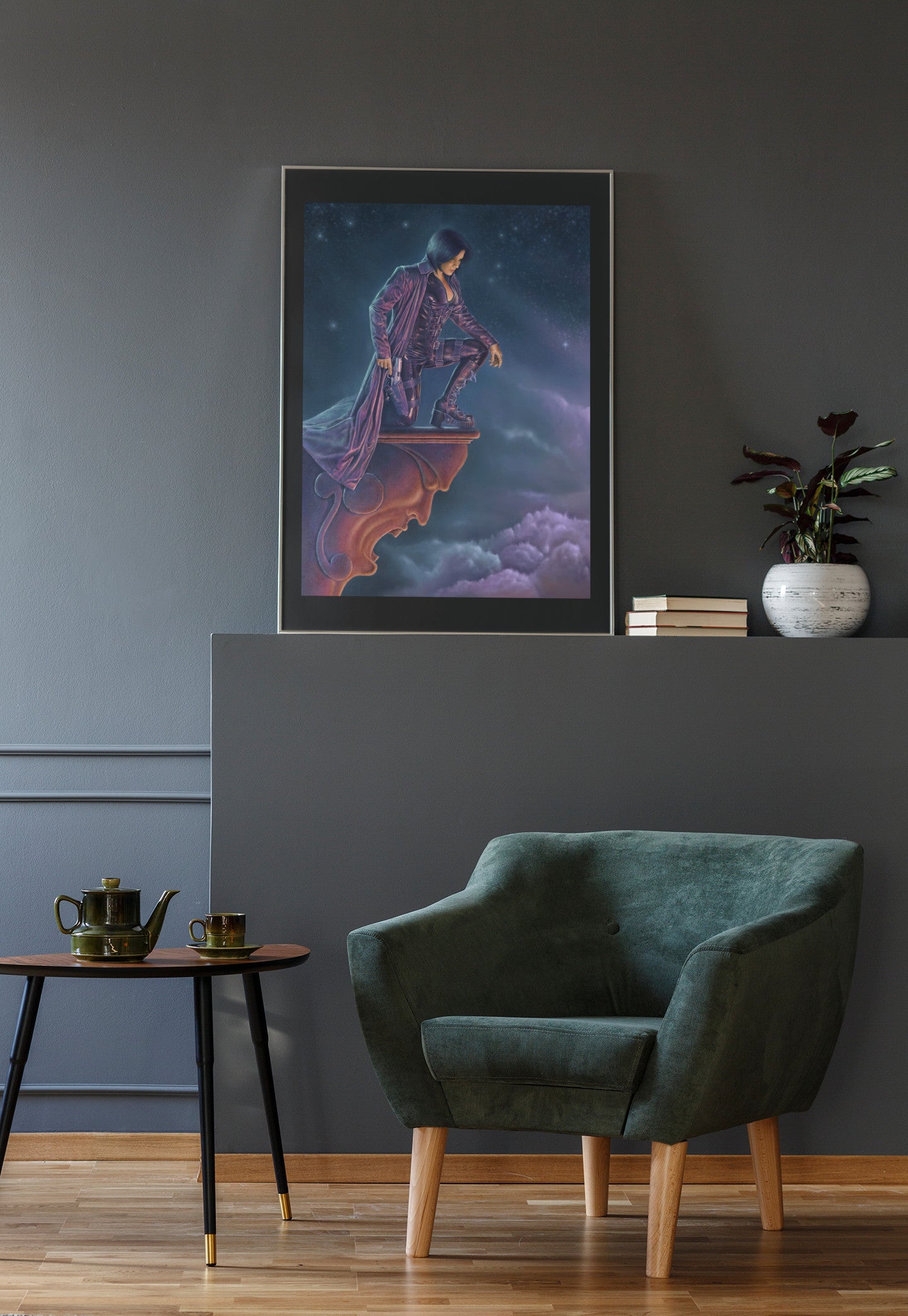 Mockup of print on wall