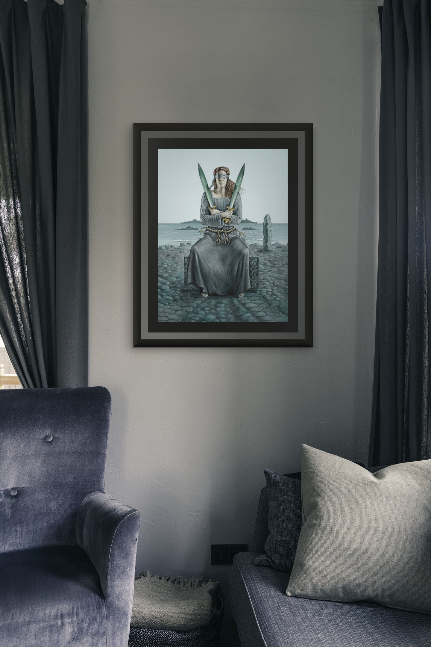 Mockup of print on wall