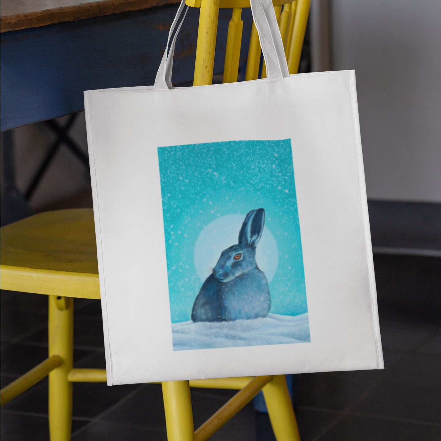 Mockup of bag on chair