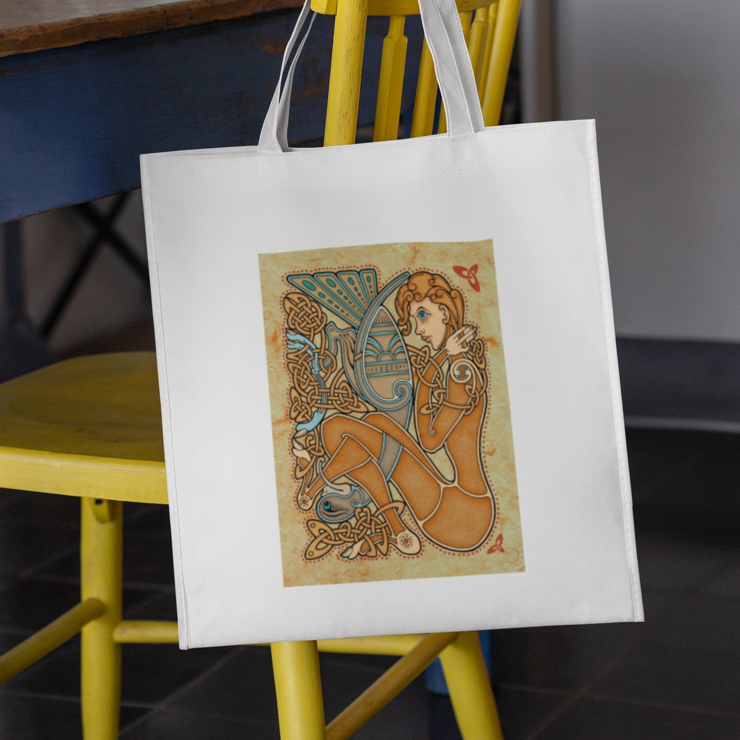 Mockup of bag on chair