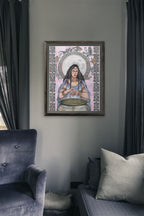 Mockup of print on wall