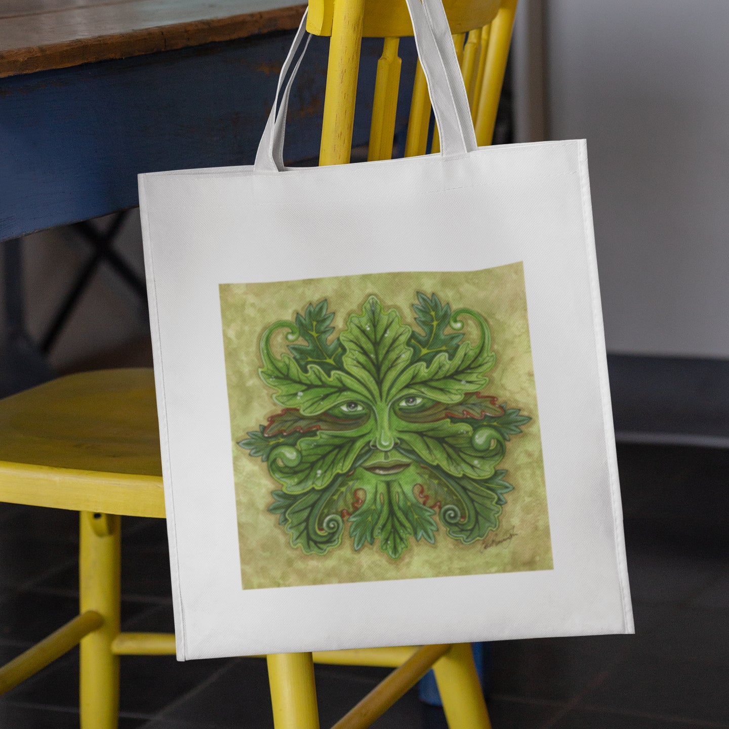 Mockup of bag on chair