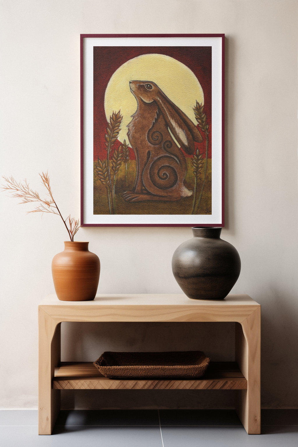 Mockup of print on wall