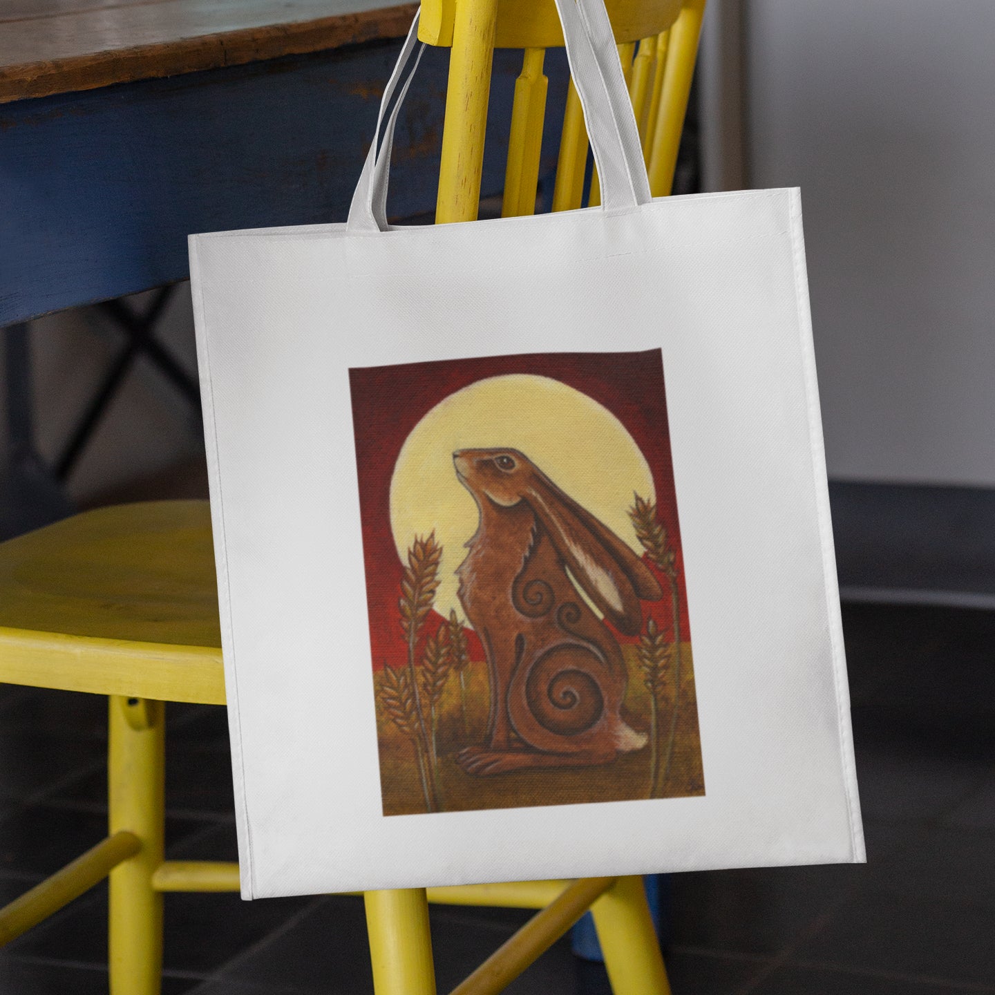 Mockup of bag on chair