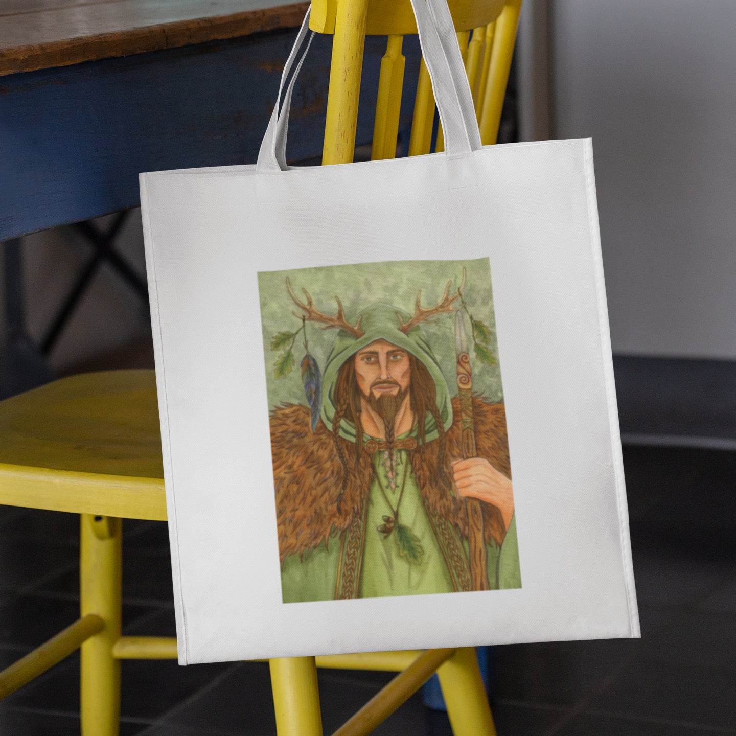 Mockup of bag on chair